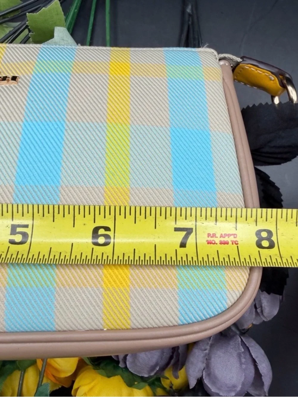 COACH Plaid Nolita Trio in Yellow & Blue